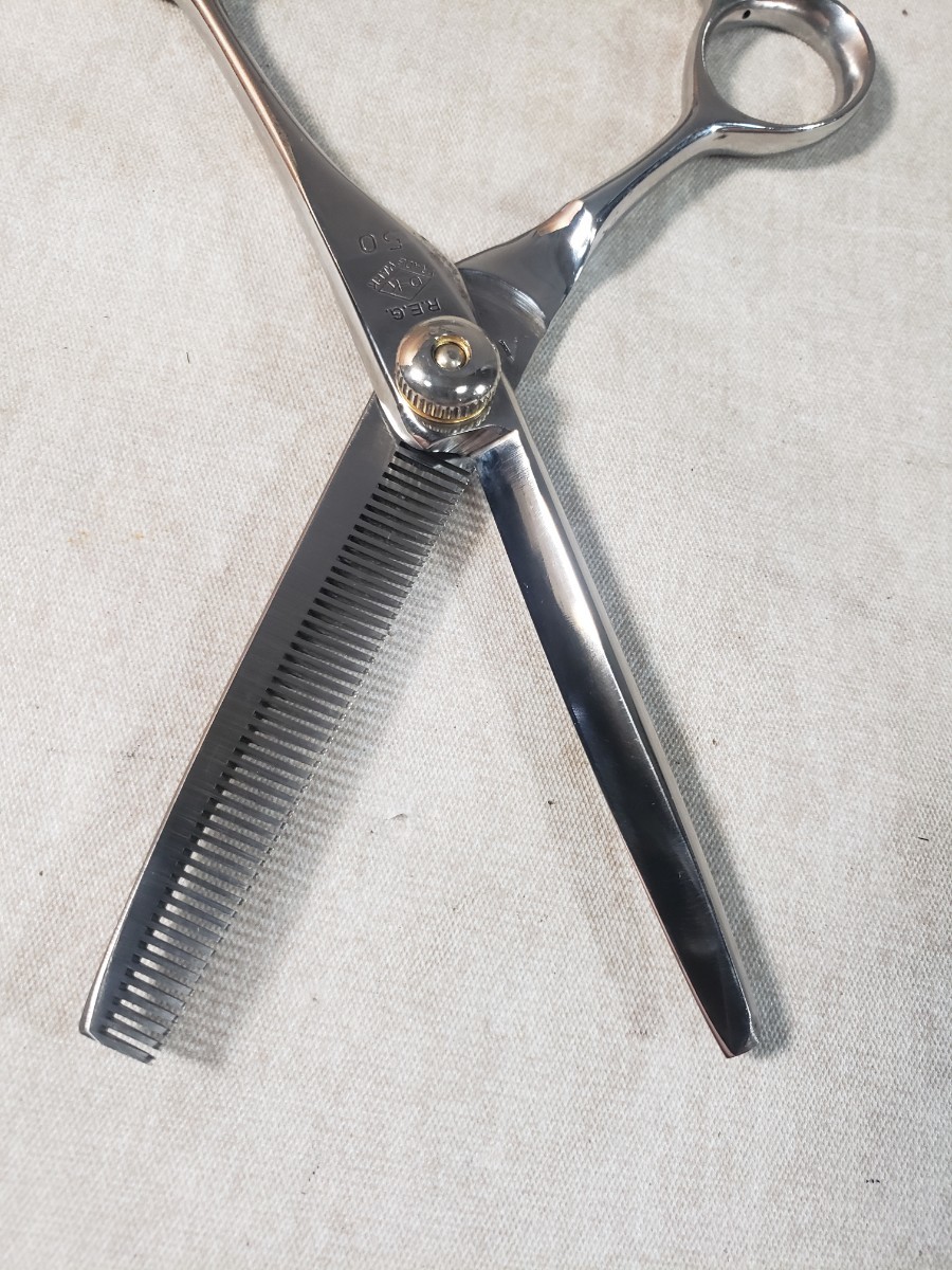中古 美品 R.E.G. O-K 50 コバルト 神田文一商店 O-K REG 50 コバルト 神田文一商店・逆刃セニング・理容 美容