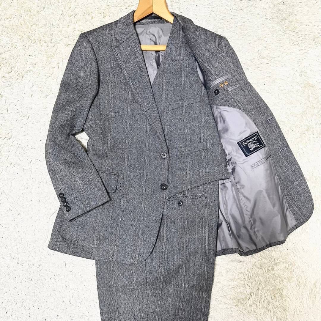 Burberry バーバリー 3P スリーピース スーツ グレー チェック 新品未