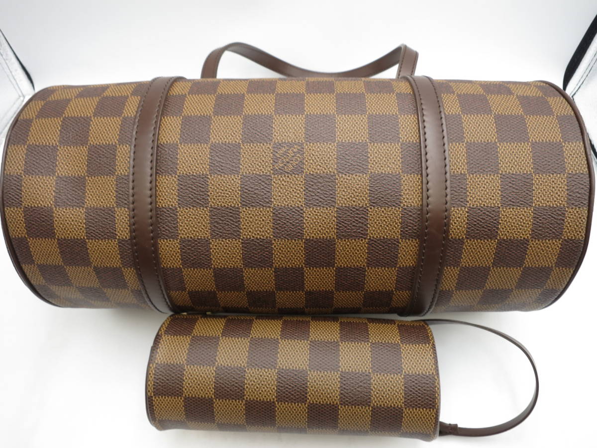 極 ルイ ヴィトン LOUIS VUITTON パピヨン30 ダミエ ボストンバッグ 