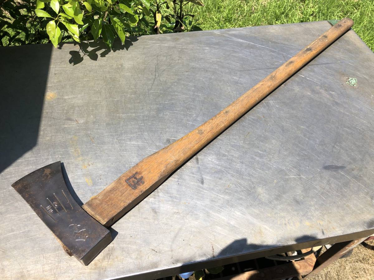 現状品 銘有 N-3117 國光/クニミツ 土佐 オノ 斧 まさかり 全長 現状品 銘有 N-3117 國光/クニミツ 土佐 オノ 斧 まさかり 全長