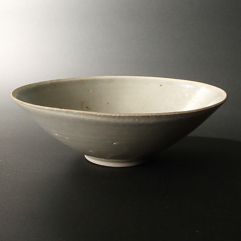 委託HK◇珠光青磁茶碗 （茶道具 宋 青瓷 竜泉窯 珠光青磁 古美術 中国 古玩 村田珠光）