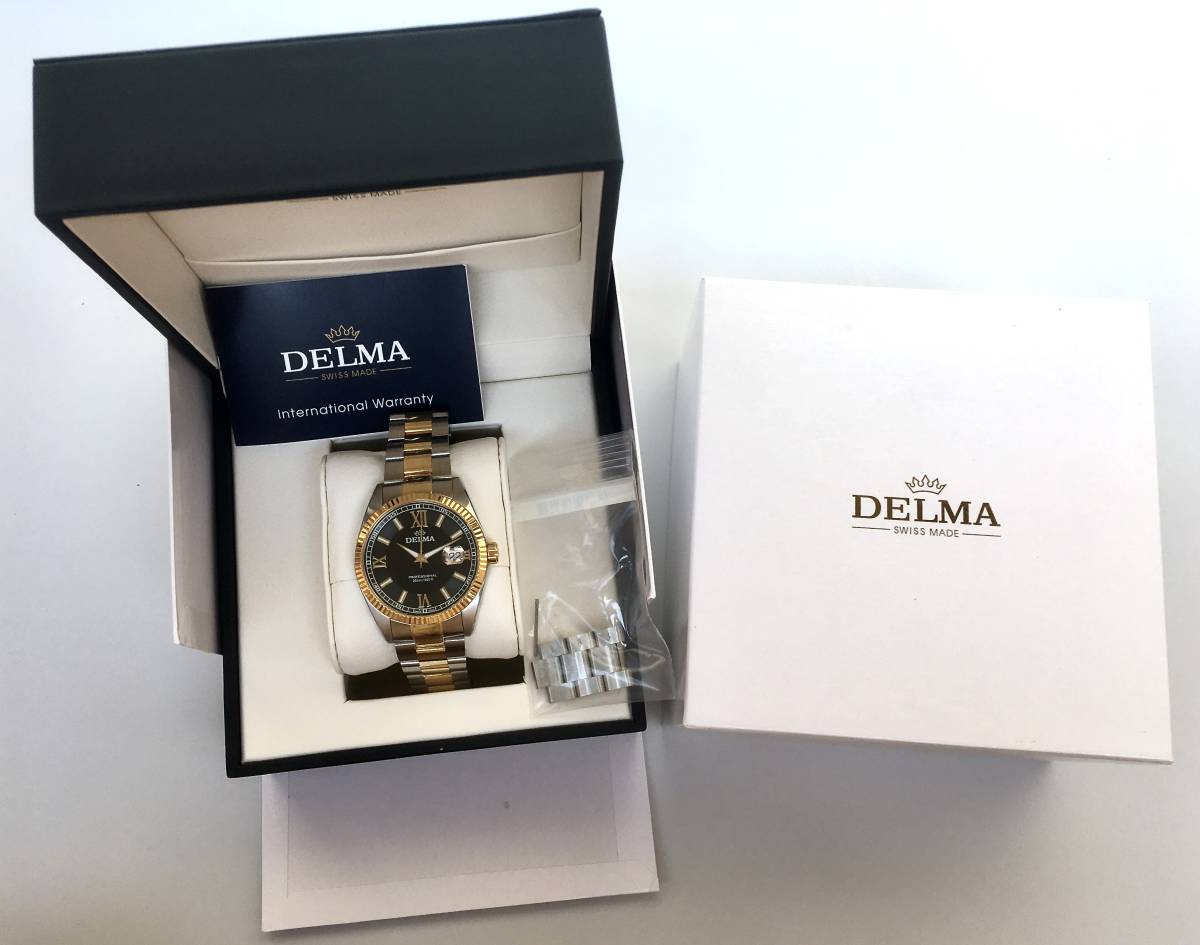 DELMA PROFESSIONAL 200m デルマ クオーツ 腕時計 【USED美品】スイス 