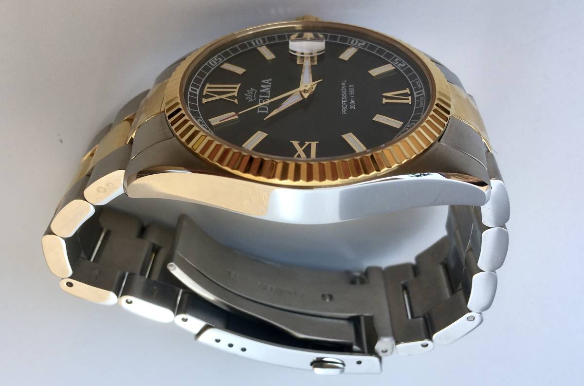 DELMA PROFESSIONAL 200m デルマ クオーツ 腕時計 【USED美品】スイス 
