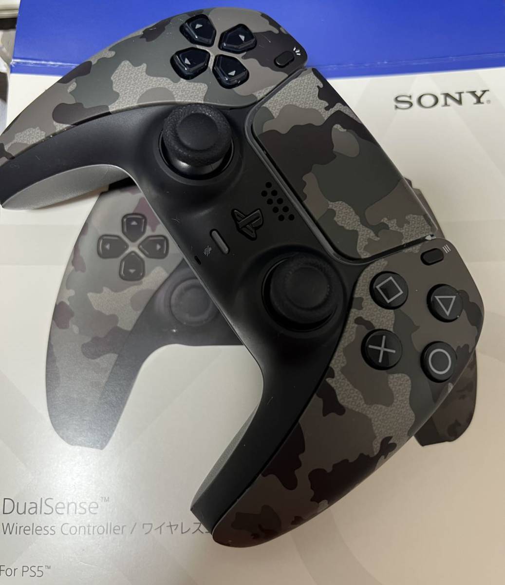 PS5 コントローラー DualSense デュアルセンス グレーカモフラージュ