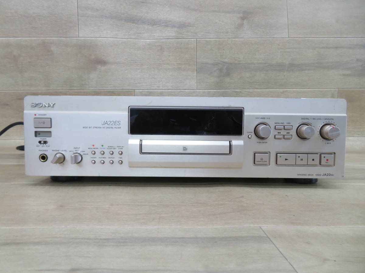 39769 SONY ソニー JA22ES MDデッキ MDプレイヤー 通電確認のみ
