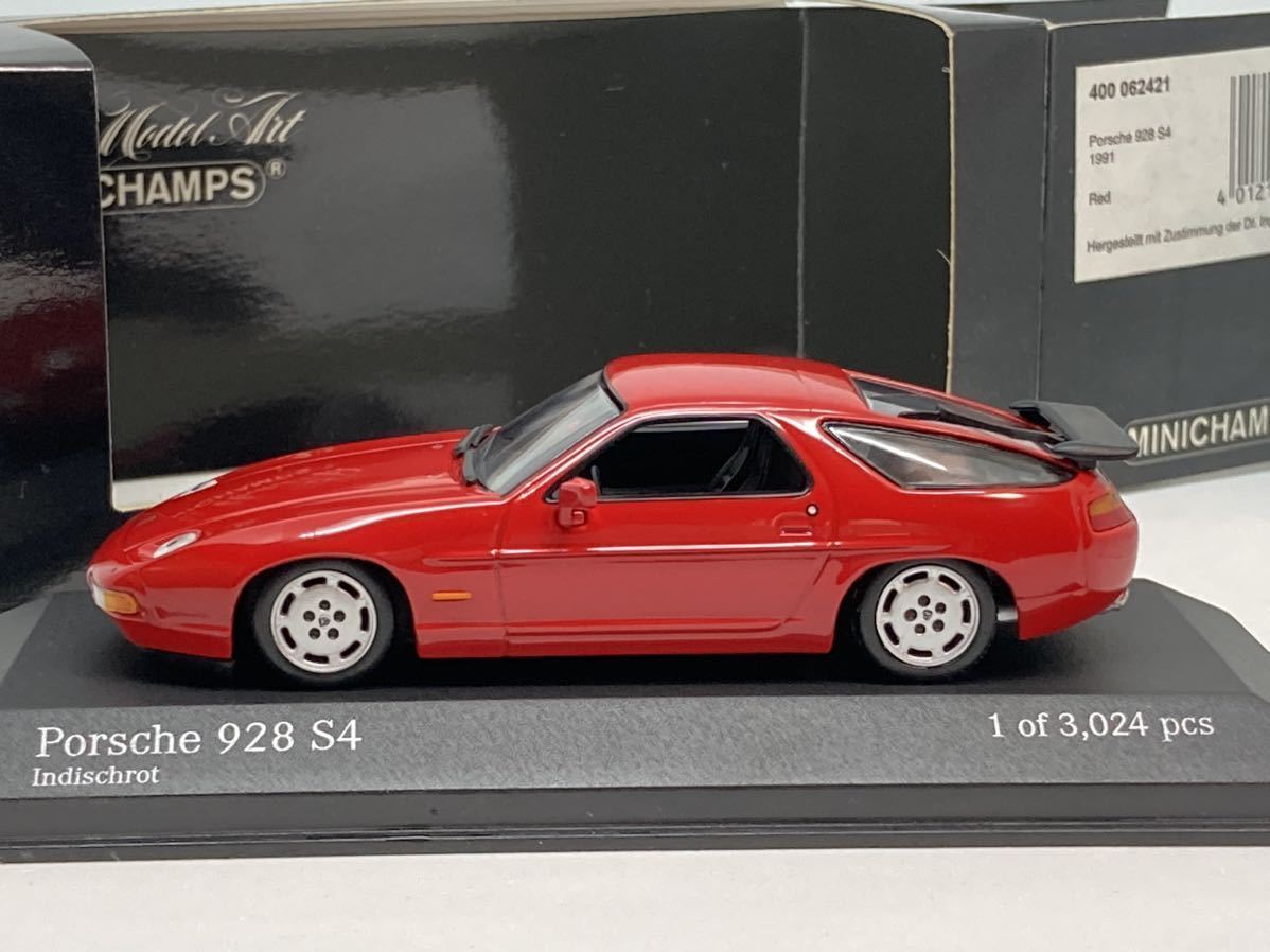 1/43 Porsche 928 S4 1991 Red MINICHAMPS 400062421 ポルシェ 928 S4