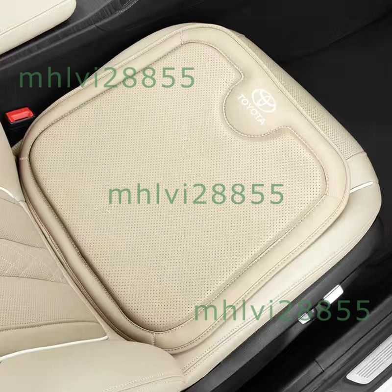 ★トヨタ TOYOTA★ベージュ★シートクッション 車の座布団 1個入 ナッパレザー クッション 座席シート 通気性 圧力分散 弾性 滑り止め