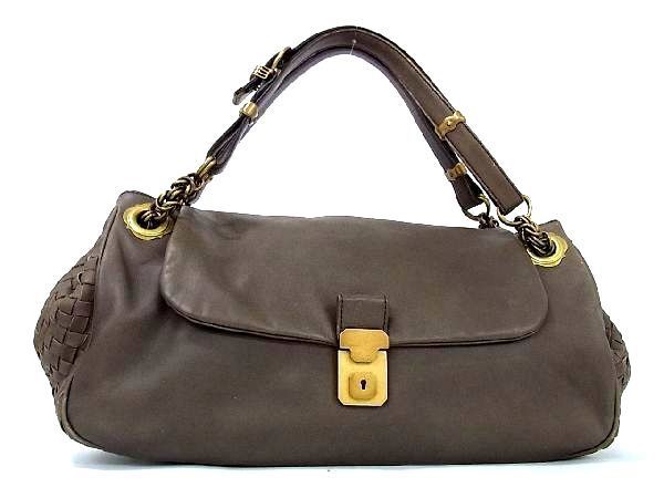1円 BOTTEGA VENETA ボッテガヴェネタ イントレチャート レザー
