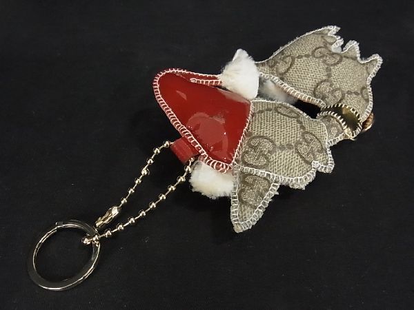 1円 □美品□ GUCCI グッチ グッチョリ チワワ GG柄 PVC 犬 サンタ