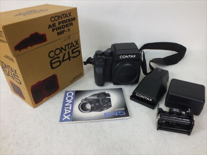 ♪ CONTAX コンタックス CONTAX645 中判カメラ 取扱説明書有り 元箱付き 中古 現状品 230711T5240