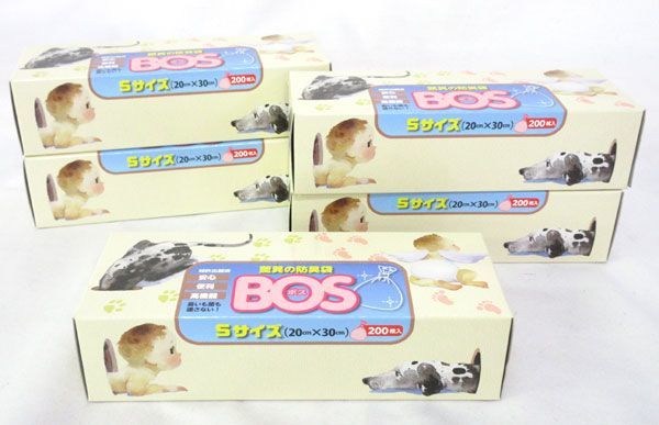 送料300円(税込)■fv216■クリロン化成 ボス 防臭袋 Sサイズ(200枚入) 5点【シンオク】