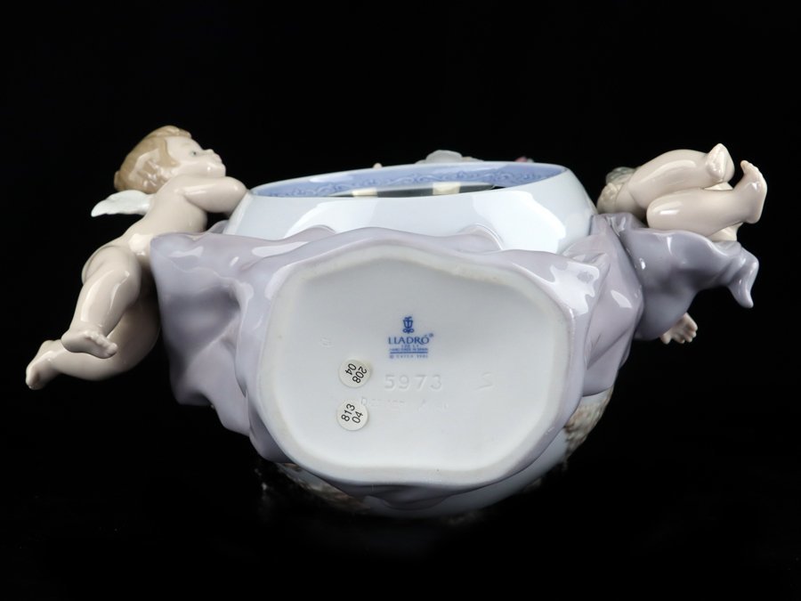 魁◇廃盤希少 本物保証 極上品 LLADRO リヤドロ 5973 「天使の時計