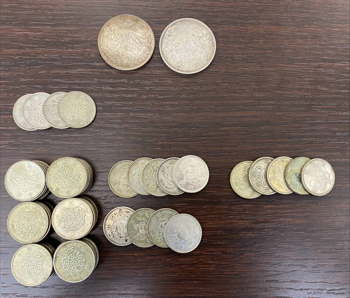 100円銀貨 鳳凰・稲・五輪 3種混合 約1000枚セット #1523 100円