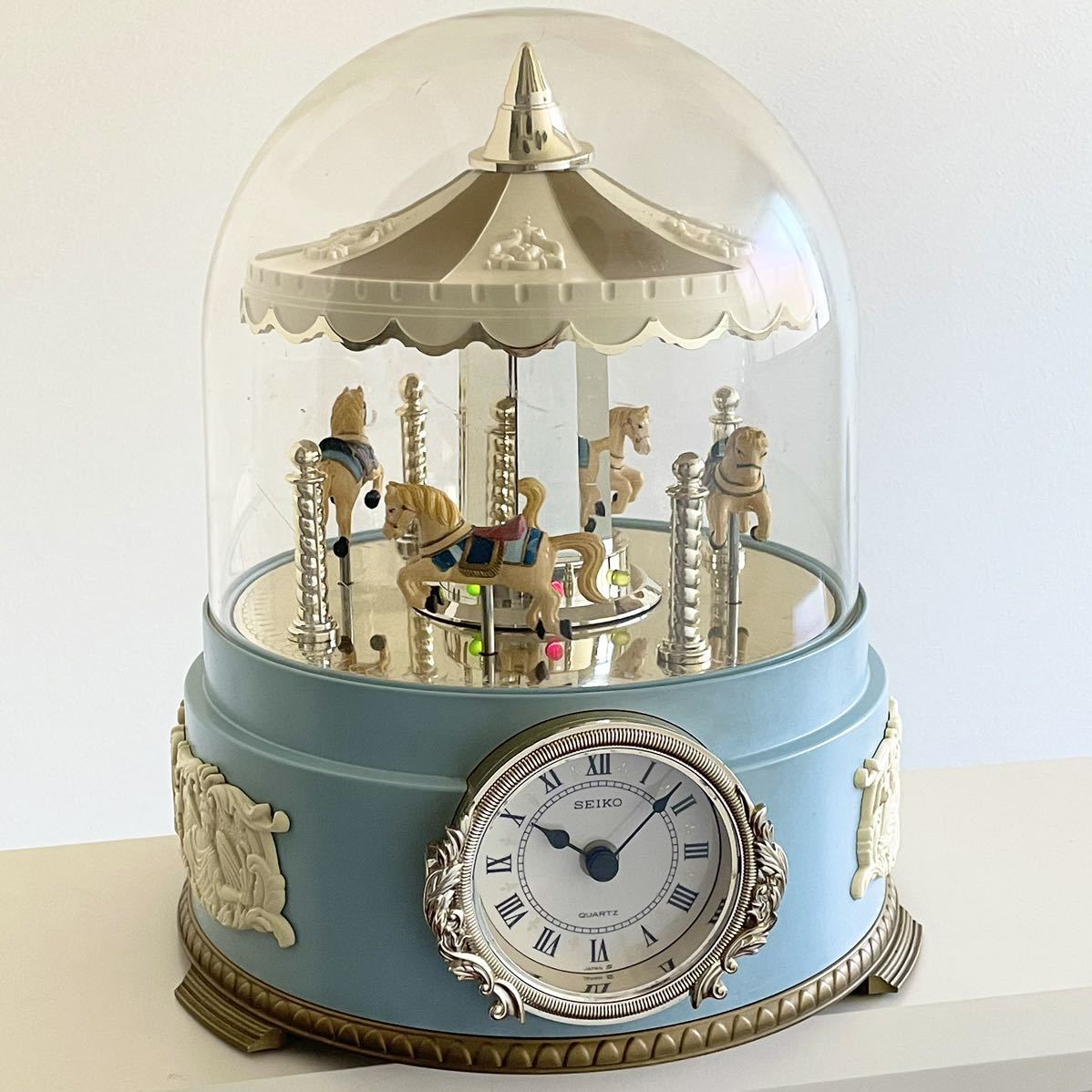 貴重 完動品 メリーゴーランドが回る 置き時計 セイコー SEIKO