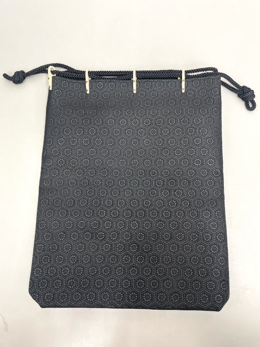 AK☆ 1度のみ使用 信玄袋 印傳 和装小物 亀甲 巾着袋 合切袋 印伝 巾着 鹿革 バック 甲州印伝 印傳屋 