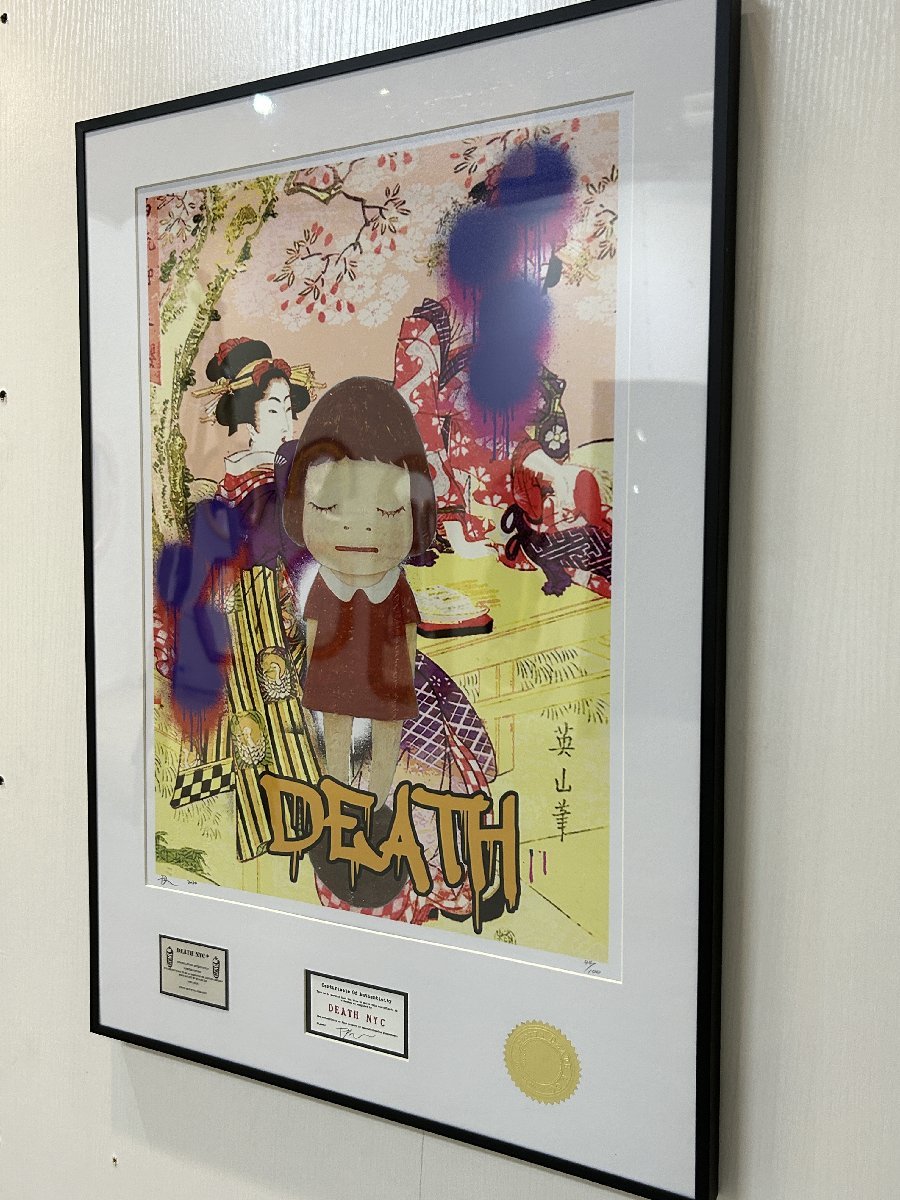 DEATH NYC 額付き 世界限定100枚 アートポスタ 奈良美智 NARA