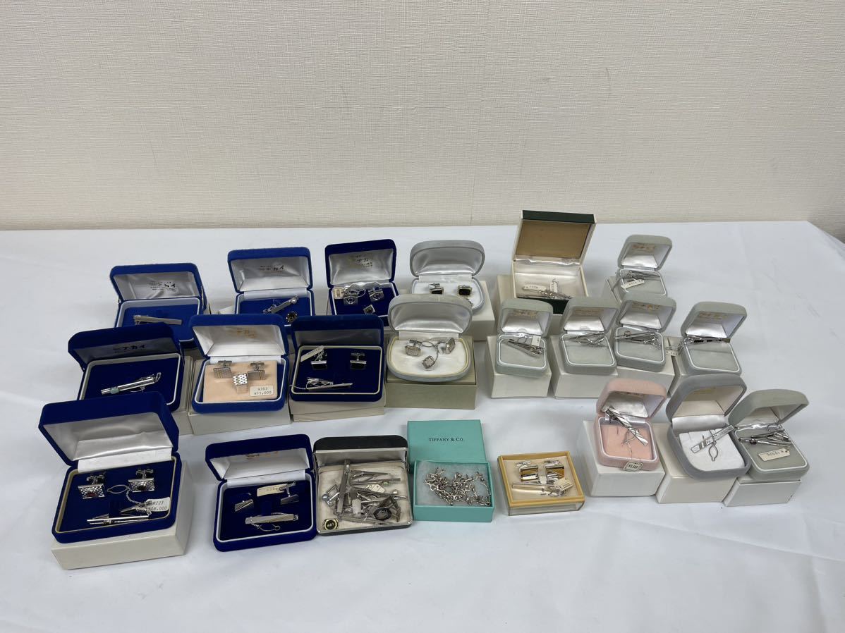 1円〜SILVER 925/純銀刻印 SV ネックレス /イヤリング/タイピン他　ほぼ未使用品 おまとめ 箱付き重さ約2kg