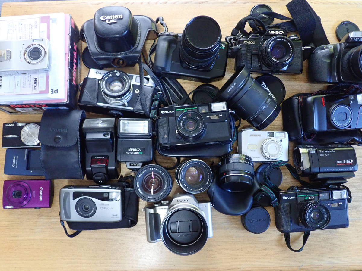 minolta フィルムカメラ 2台セット ミノルタ MINOLTA ト葛 CANON キャノン OLYMPUS オリンパス minolta ミノルタ