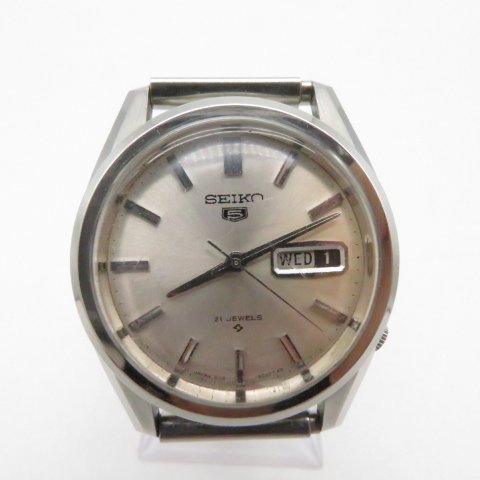 SEIKO セイコー 5 6119-8020 21石 シルバー文字盤 自動巻き メンズ 