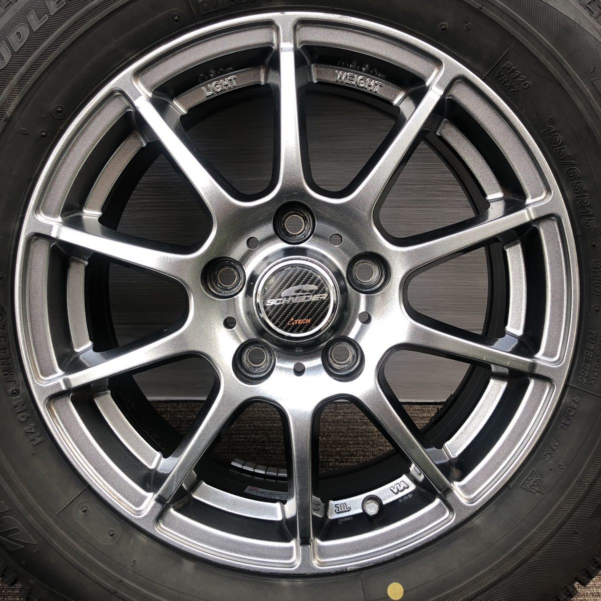 195/65R15 BRIDGESTONE/VRX 2020年製 SCHNEIDER 15インチ 6J ＋50