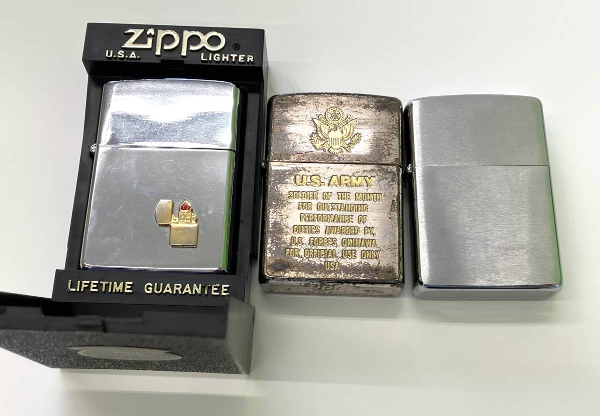ZM9997】ZIPPOまとめ3点セット ジッポ オイルライター U.S.ARMY ZM9997】ZIPPOまとめ3点セット ジッポ オイルライター U.S.ARMY