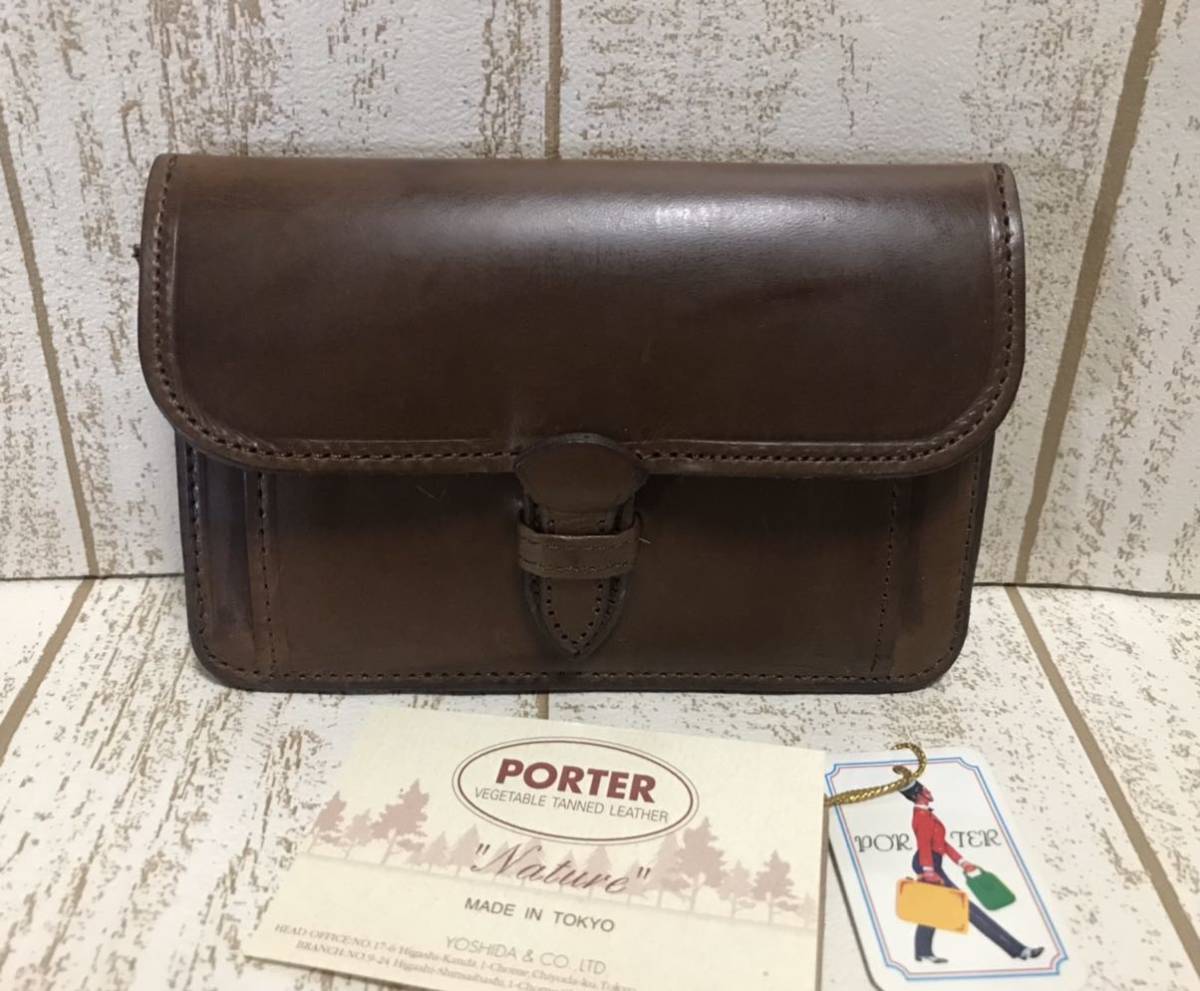 未使用　吉田カバン PORTER ネイチャー　本革　財布　ミドルサイズ