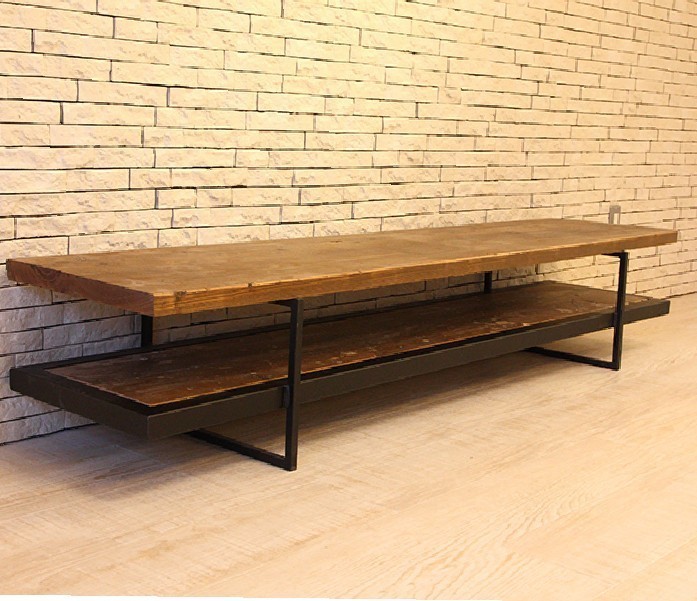 溶接工が作ったアイアン フレーム・ハンギングシェルフ　#カフェ風#西海岸風#男前#インダストリアル#TVボード#アイアンシェルフ2