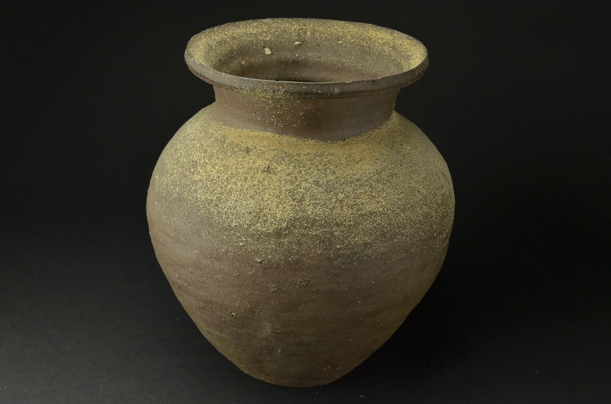 YB】平安時代古備前風 備前焼壺 ☆日本古美術六古窯古玩骨董23Y650 
