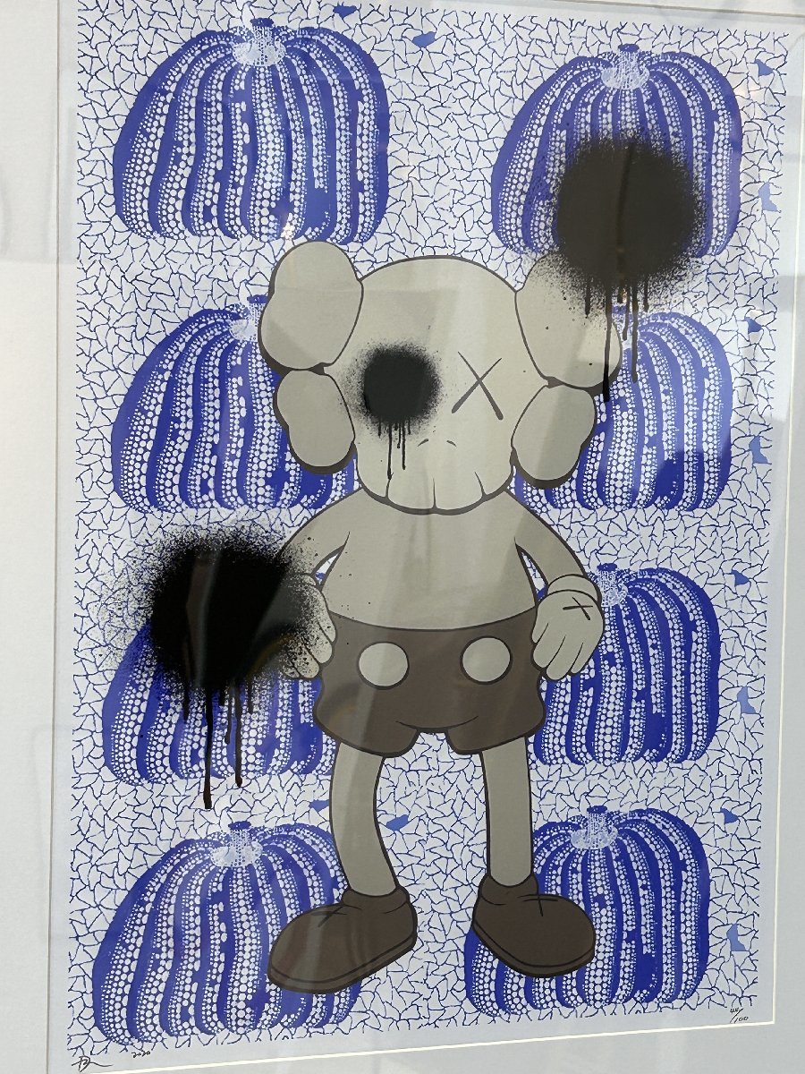 DEATH NYC 額付き 世界限定100枚 KAWS 草間彌生 現代アート