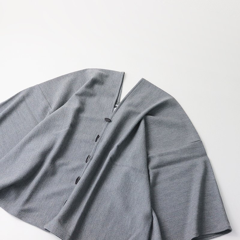 美品 SOU・SOU ソウソウ 京都 はつき 梳毛 ウッドボタン ウール ニットカーディガン /グレー 羽織 ハオリ【2400013454315】