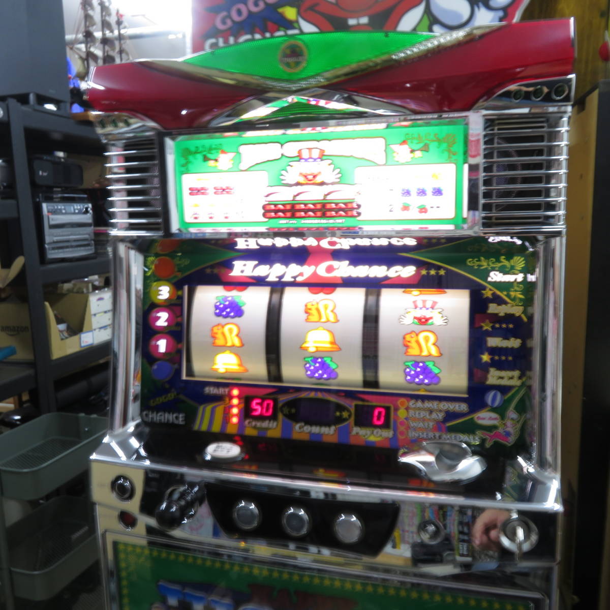 パチスロ実機 ハッピージャグラーV ⅡKK コイン不用機 スロット機