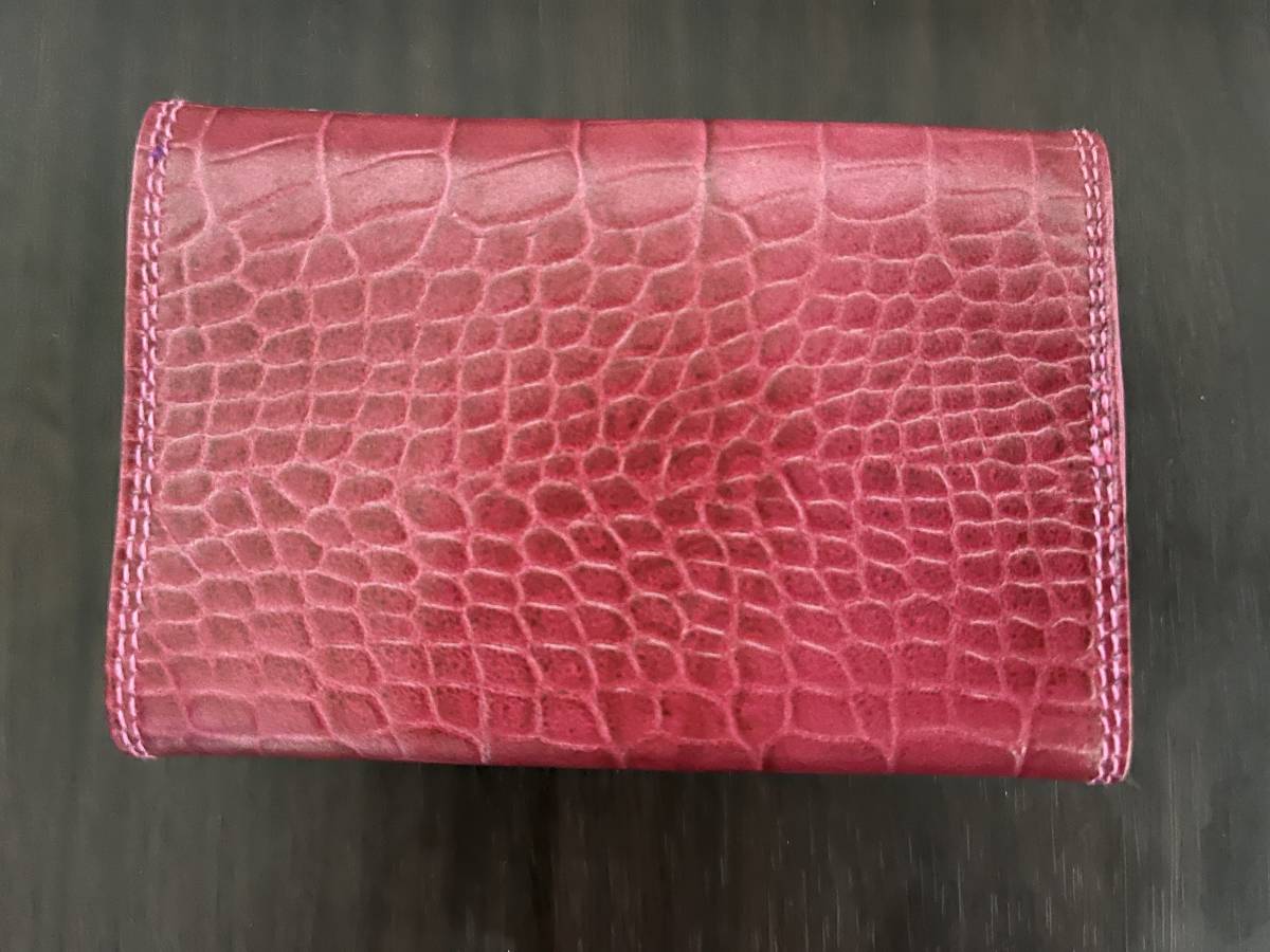 廃盤品 和光 三つ折り財布 クロコダイル型押し ピンク｜Yahoo!フリマ