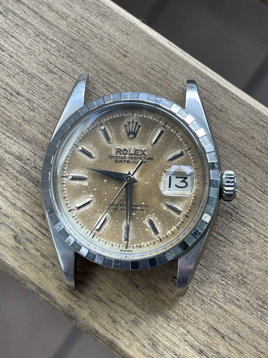 ロレックス デイトジャスト Ref 6605 1958年 Ref.35XXXX SS ホワイトパウダーダイヤル 黒カレンダー36mm ラグ幅20mm 