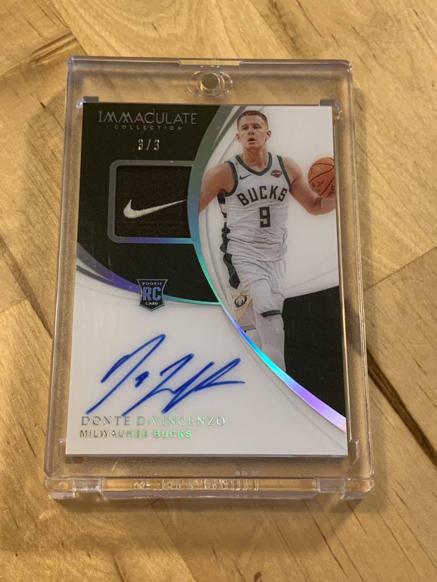 【RC/Donte DiVincenzo】2018-19 Panini Immaculate Basketball 3枚限定 サインカード #直書き #RPA