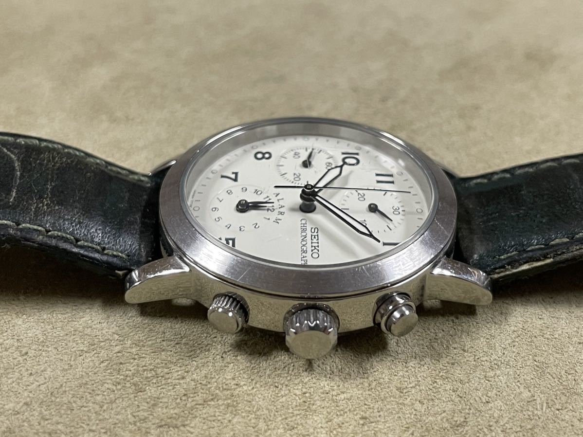 1円スタート】 SEIKO セイコー CHRONOGRAPH クロノグラフ アラーム機能