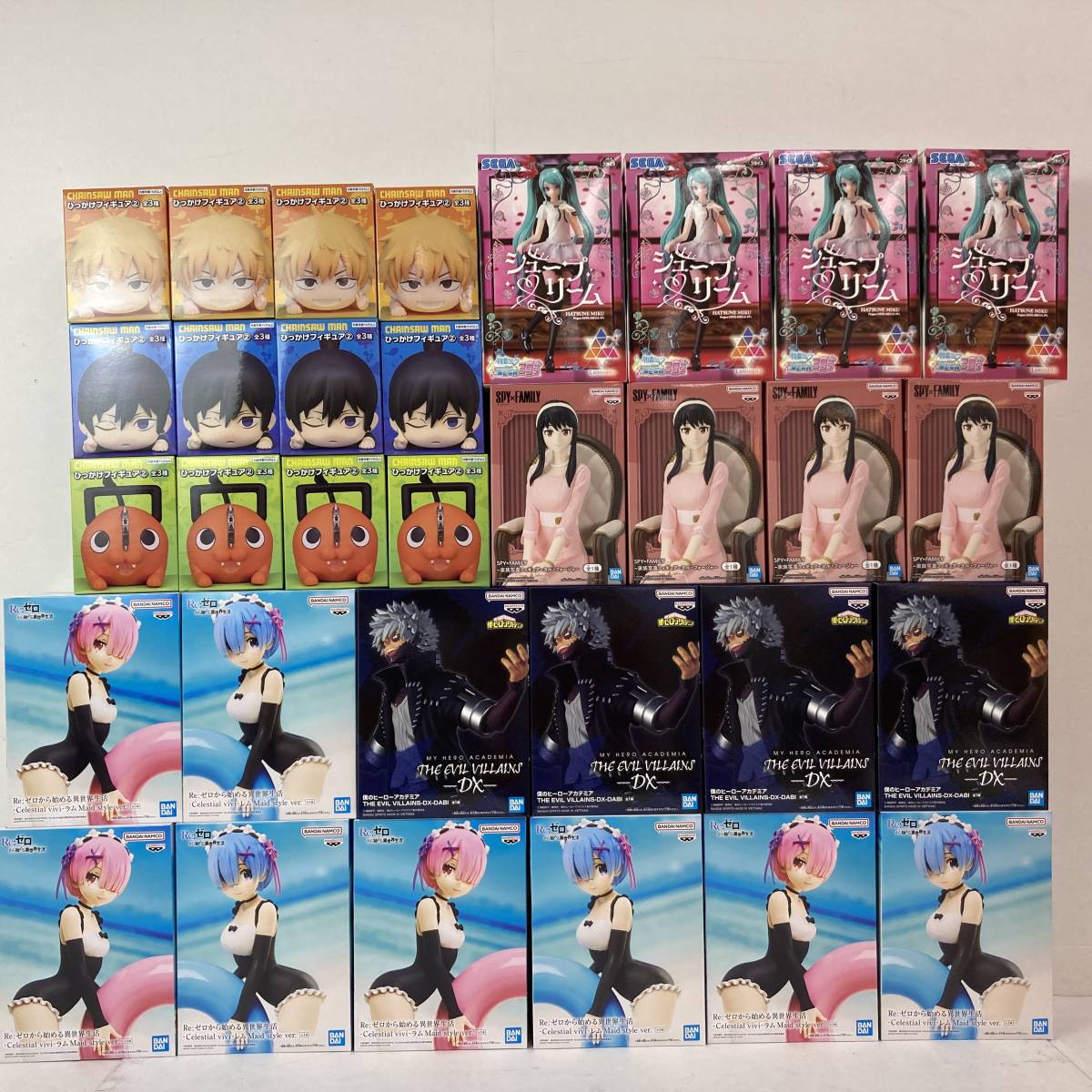 (19422)▲【同梱不可】プライズフィギュア 32体 まとめ / リゼロ レム・ラム MEGA 39s' 初音ミク-シュープリーム チェンソーマン 中古品