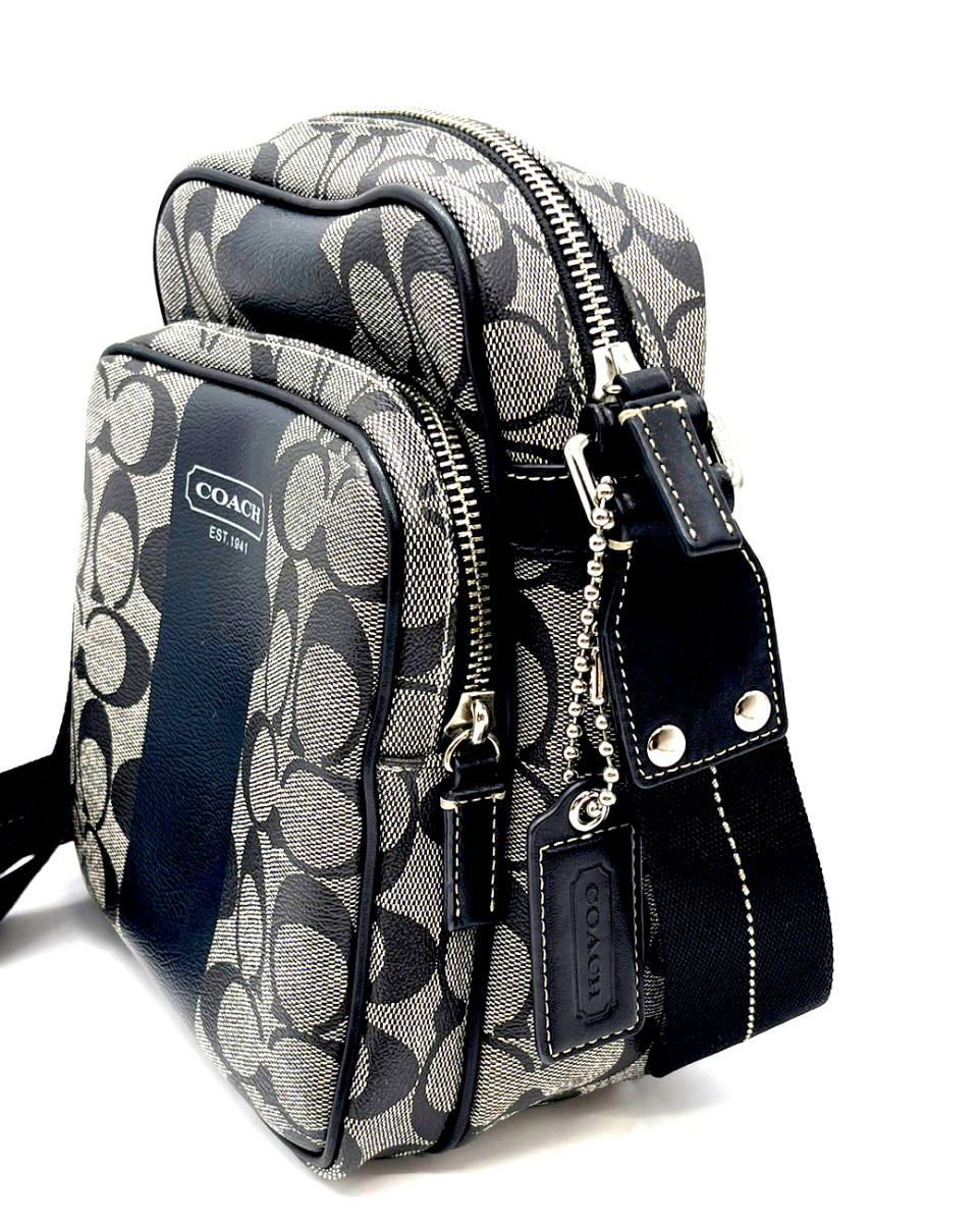 1円スタート！極美品 COACH &frasl; コーチ PVCレザー