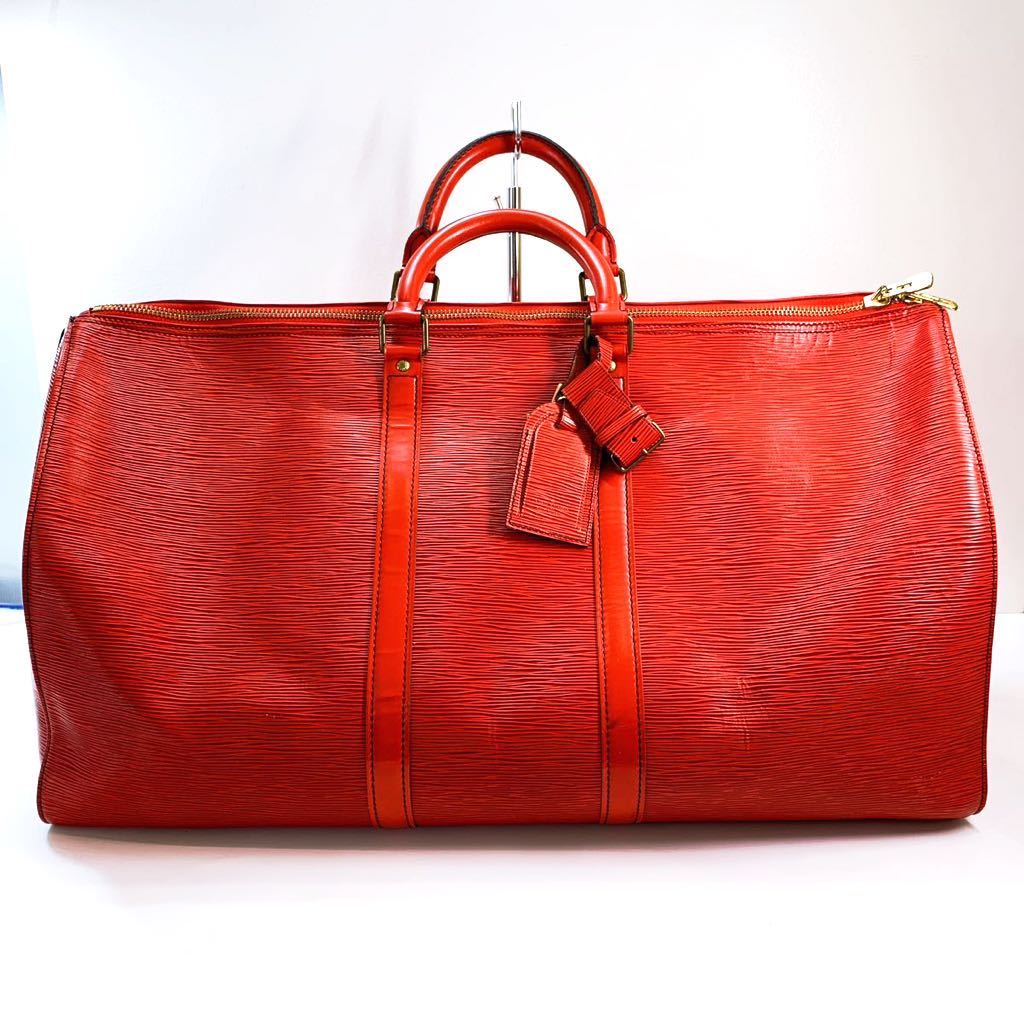 LOUIS VUITTON エピ キーポル55 ボストンバッグ レッド 320☆中古☆ LOUIS VUITTON ルイヴィトン エピ キーポル55