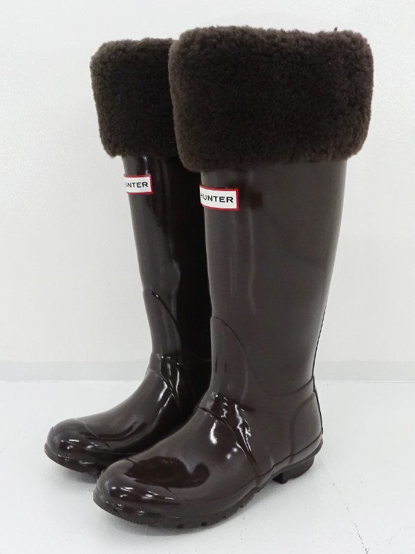 HUNTER ハンター HAMPSTEAD TALL ファー付き レインブーツ 長靴 W23753 