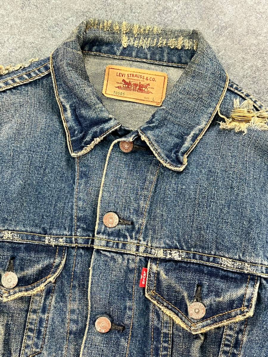 Wj741 Levi's リーバイス 70505-03 デニムジャケット Gジャン ブルゾン