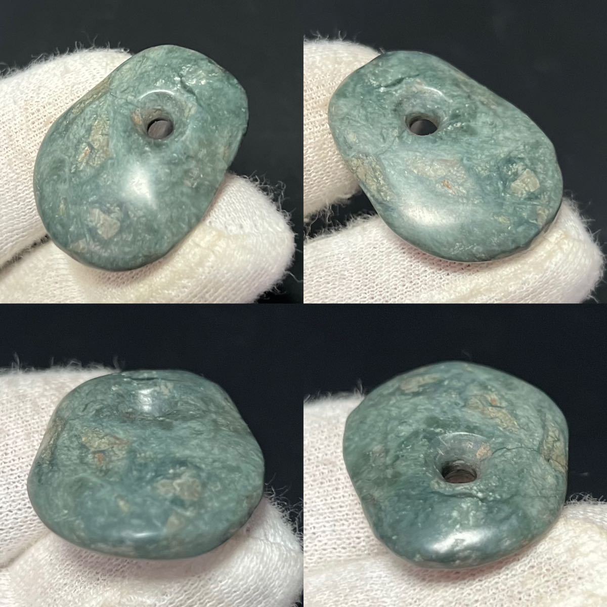□縄文期 糸魚川翡翠製 軟玉 垂飾玉□大珠勾玉独鈷石岩偶装身具邪馬台