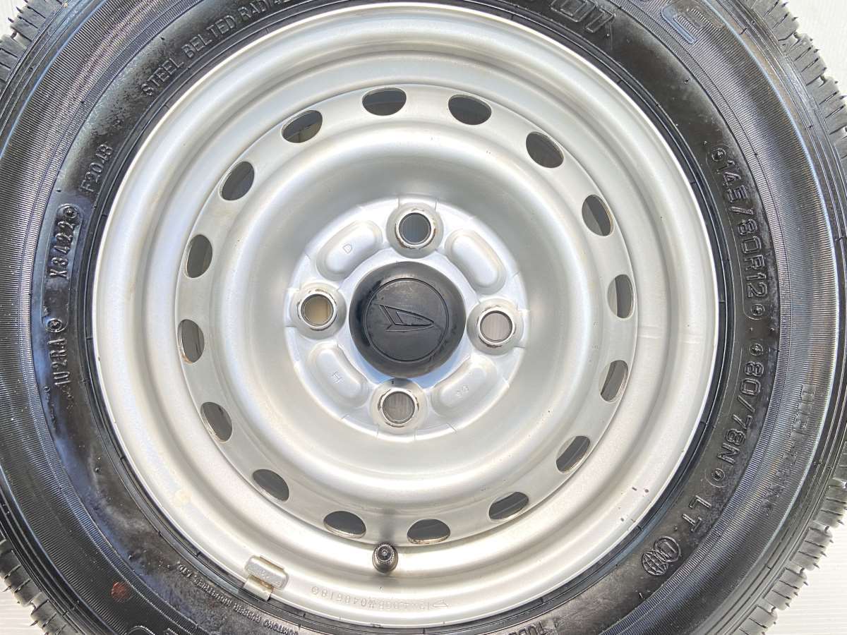 中古タイヤ サマータイヤ ホイールセット 4本セット 145/80R12 80/78