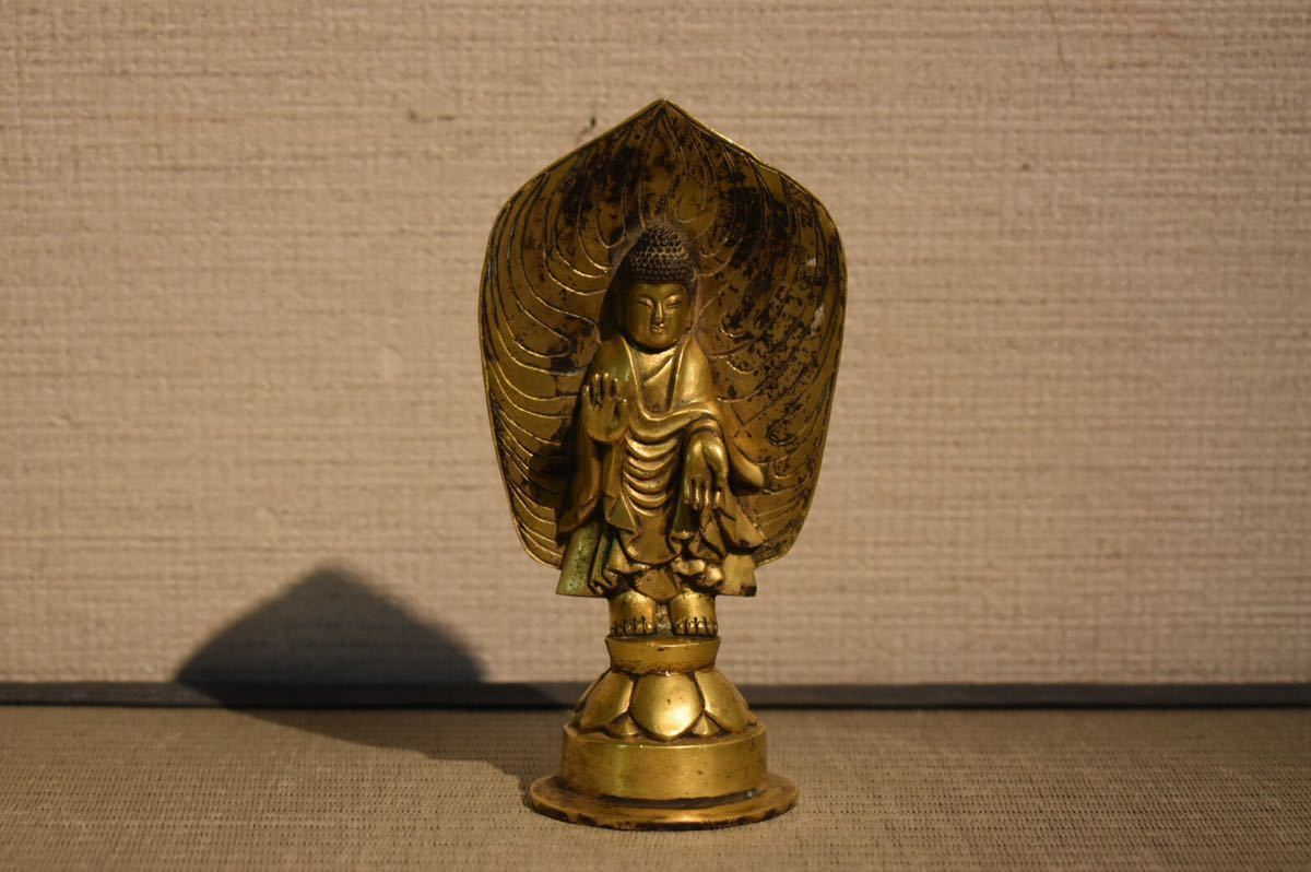 【GE】M81【コレクター所蔵品】時代 新羅金銅立像 /骨董品 時代品 美術品 古美術品 仏像 佛 金工 仏教美術