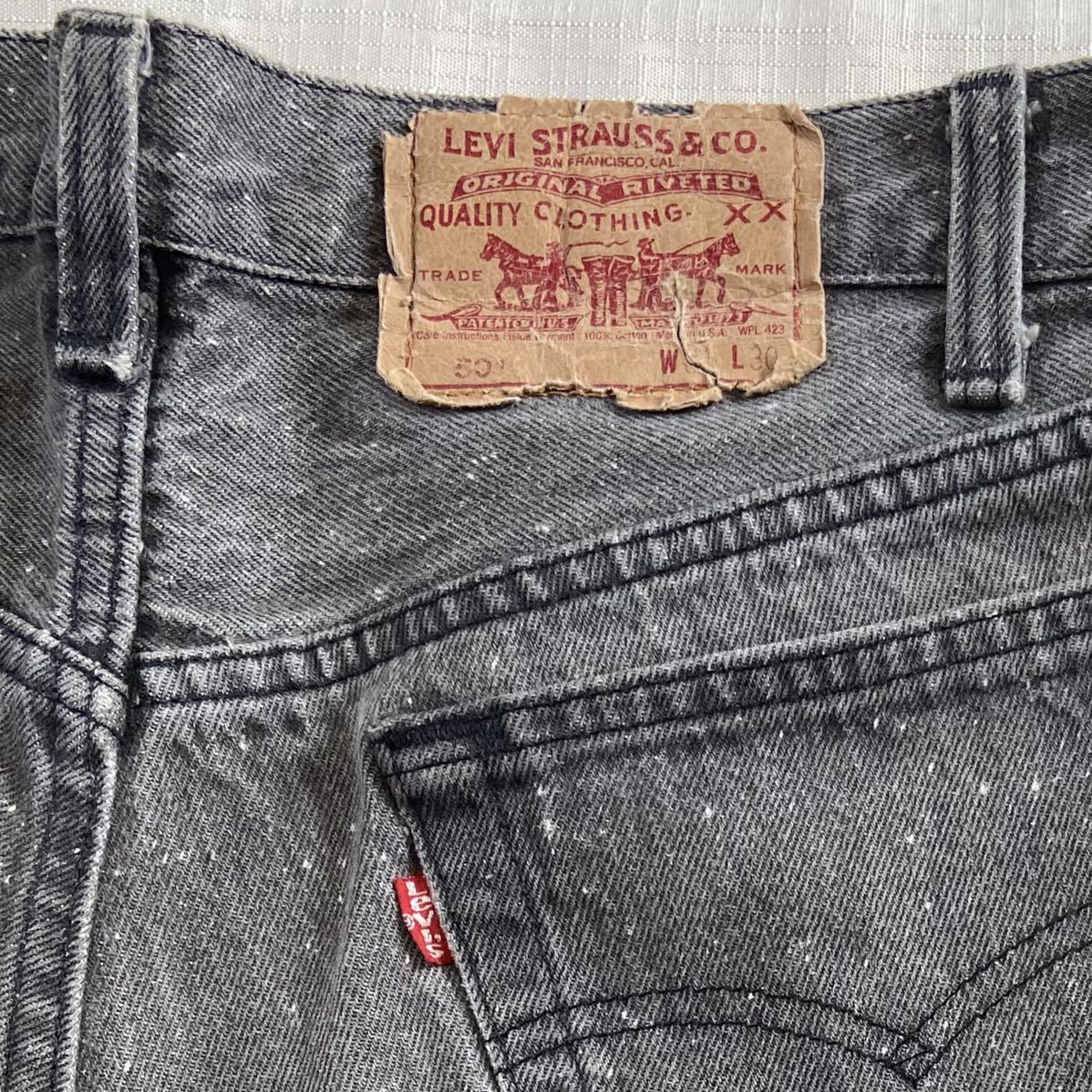 ギャラクティックウォッシュ 黒 80sビンテージ LEVIS501 USA製 先染め 