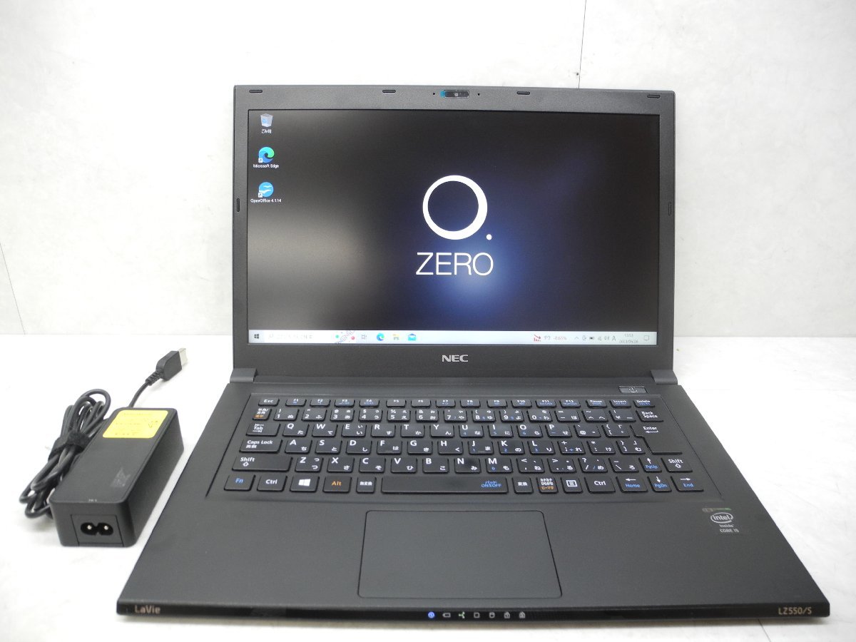☆第4世代☆高解像度2560×1440☆NEC☆LaVie LZ550/SSB☆Core i5 1.70GHz/4GB/SSD128GB/無線/Bluetooth/カメラ/Office/Win 10 Home☆1円☆