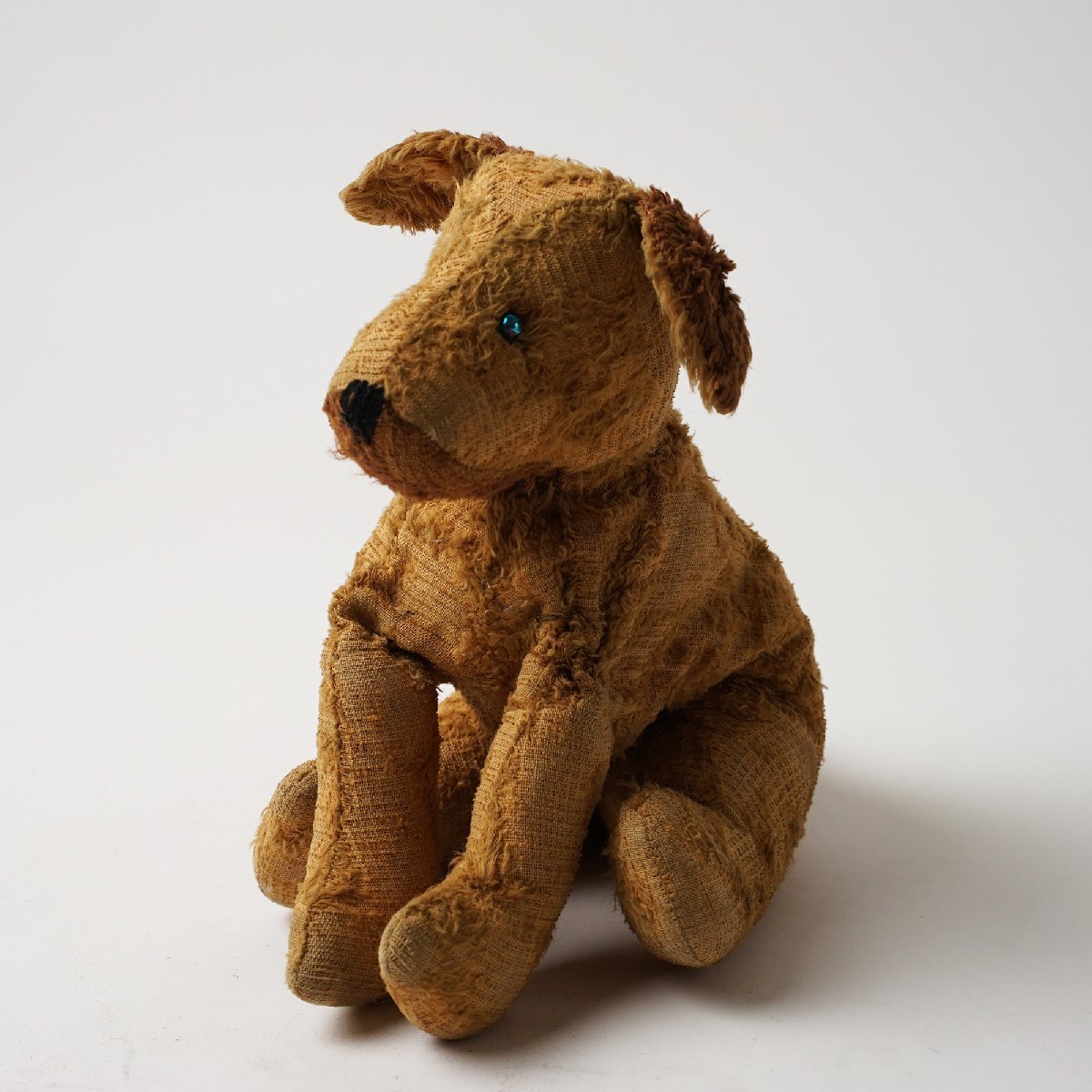 フランスアンティーク 犬 いぬ イヌ ヌイグルミ ぬいぐるみ 25cm ブロカント[C524]