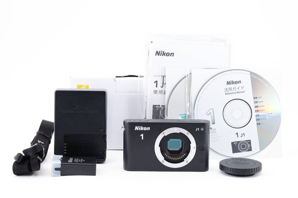 □ほぼ新品□ ニコン Nikon 1 J1 ミラーレス一眼 ボディ ブラック ≪取 