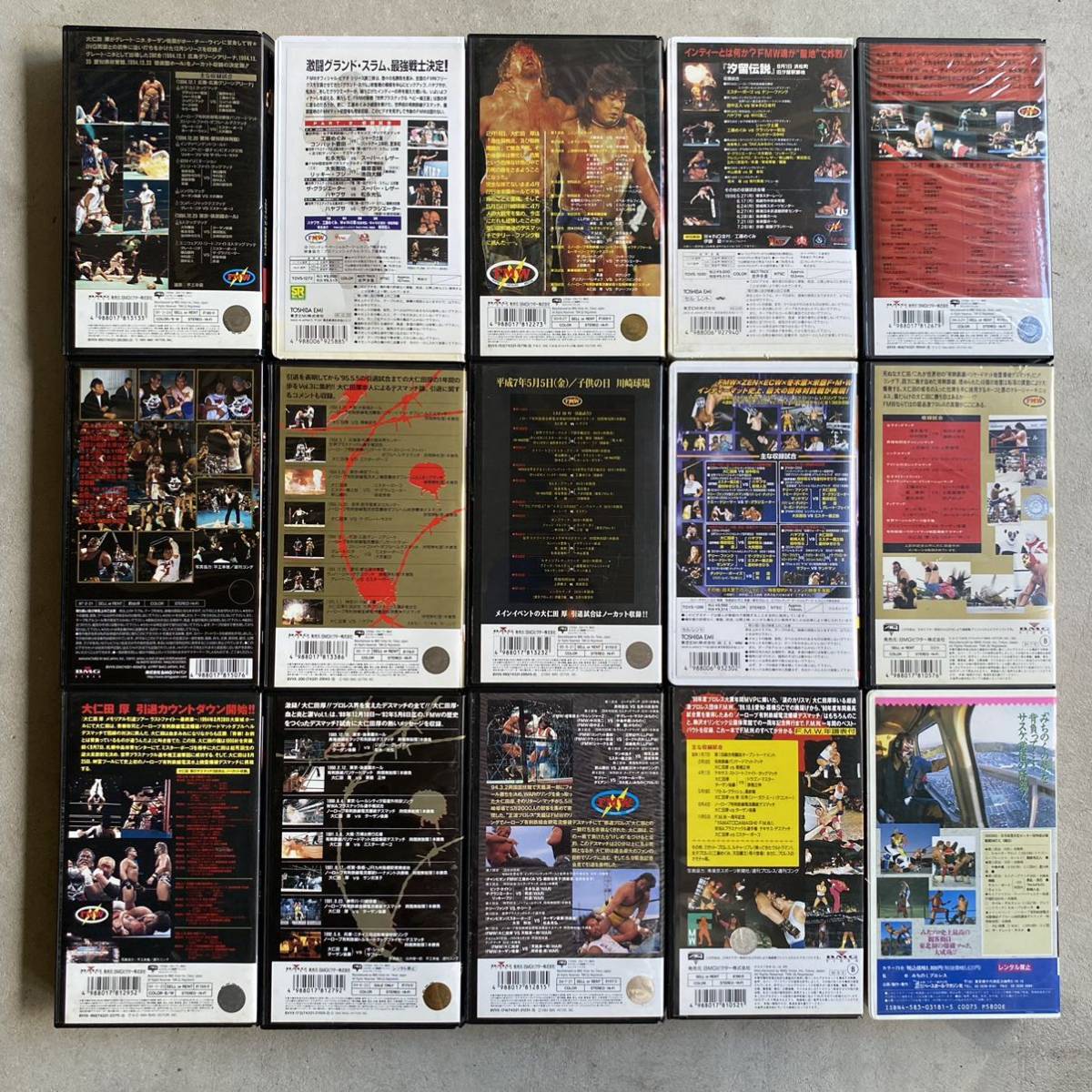 2745】 プロレス VHS 大仁田厚 工藤めぐみ テリーファンク 等 FMW 希少 