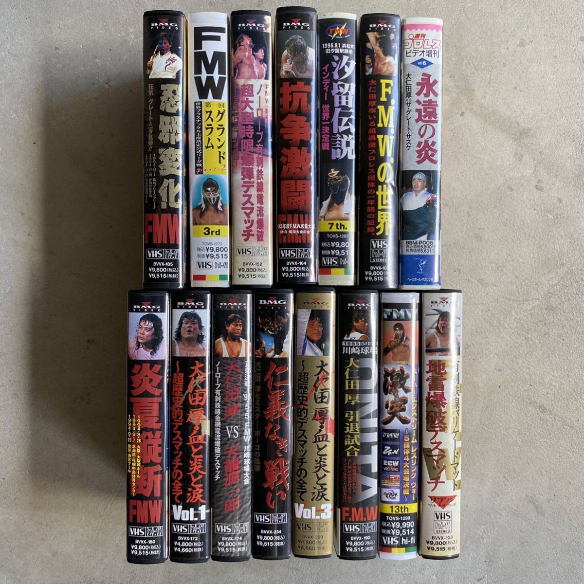 2745】 プロレス VHS 大仁田厚 工藤めぐみ テリーファンク 等 FMW 希少 