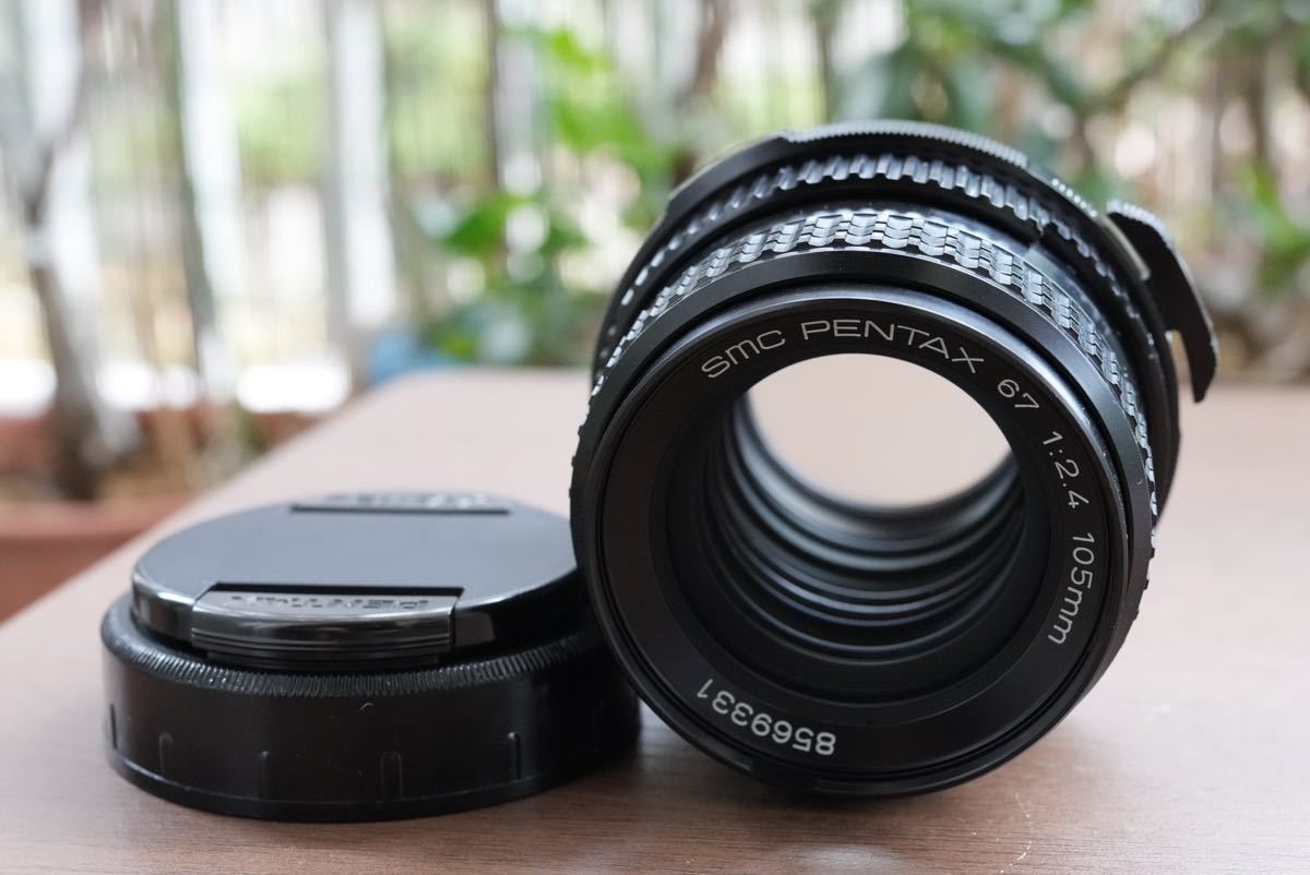 オーバーホール済み 美品 ペンタックス 67 105mm f2.4 後期型 中版レンズ Pentax オールドレンズ　単焦点